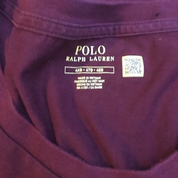 Polo Ralph Lauren Solid Red Tee T-Shirt 4XB BIG - Picture 2 of 4